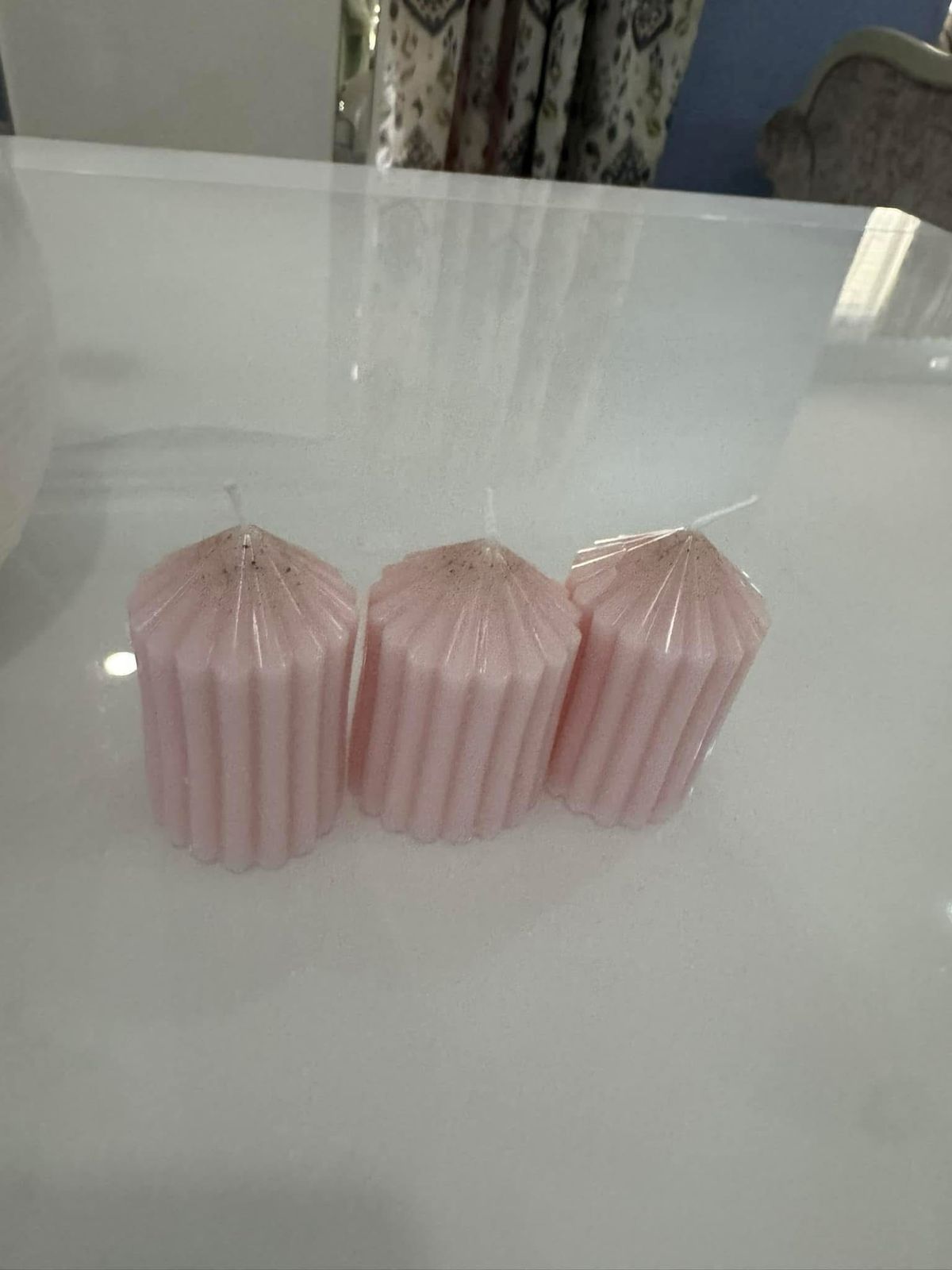 Fluted Pillar Candle - 6 cm
